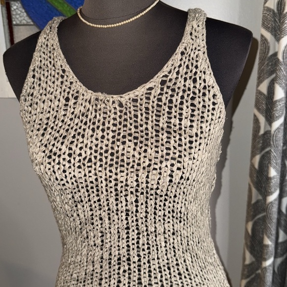 Express Y2K Loose Knit Sweater Racer Back Tank SZ XS - Picture 2 of 8